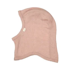 Balaclava, Wool Pointelle Balaclava - Burnt Rose
