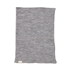 Buff, Wool Rib Neck Gaiter - Grey Melange
