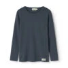 Plain Tee LS, T-shirt - Blue
