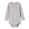 Body LS, Bodystocking - Light Grey Melange