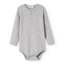 Body LS, Bodystocking - Light Grey Melange
