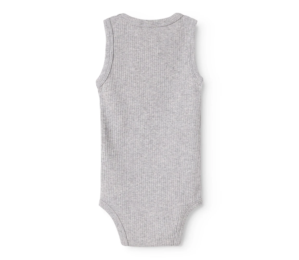 Body Sleeveless, Bodystocking - Light Grey Melange 4 Body Sleeveless, Bodystocking - Light Grey Melange - Image 2