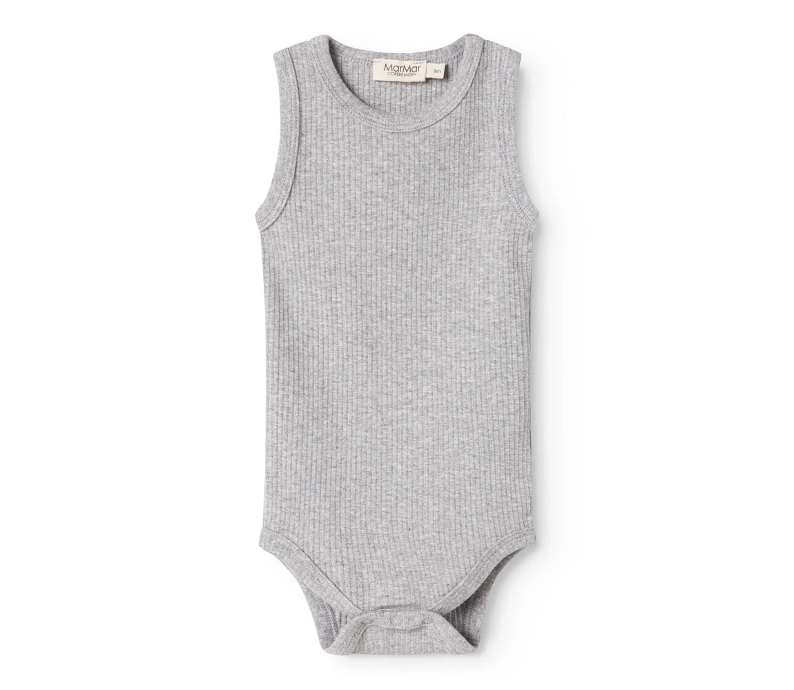 Body Sleeveless, Bodystocking - Light Grey Melange 3 Body Sleeveless, Bodystocking - Light Grey Melange