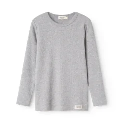 Plain Tee LS, T-shirt - Light Geay Melange