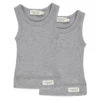 Baby Sleeveless 2-pack, Underwear - Grey Melange