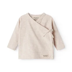 Tut Wrap LS, Blouse - Light Beige Mel.