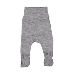 Pixa, Wool Rib Pants - Grey Melange