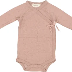 Belita, Wool Pointelle Bodystocking - Burnt Rose