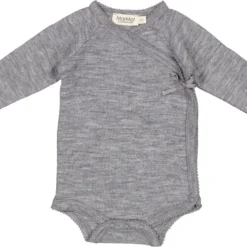 Belita, Wool Pointelle Bodystocking - Grey Melange