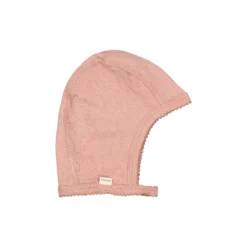 Hoody, Wool Pointelle Beanie - Burnt Rose