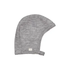 Hoody, Wool Pointelle Beanie - Gray Melange