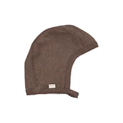 Hoody, Wool Pointelle Hat - Terre