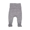 Pixa, Wool Pointelle Trousers - Grey Melange