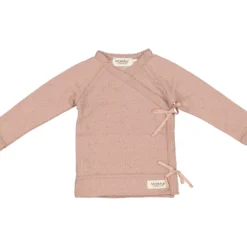 Tut Wrap LS, Wool Pointelle Blouse - Burnt Rose