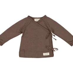 Tut Wrap LS, Wool Pointelle Blouse - Terre