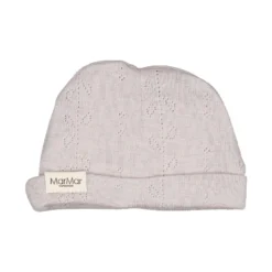 Aiko, Wool Pointelle Beanie - Soft Dove
