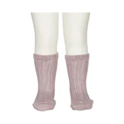 Knee Socks Pointelle, Tights - Airy Purple