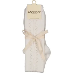 Knee Socks Pointelle, Socks - Gentle White