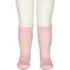 Knee Socks Pointelle, Socks - Faded Rose