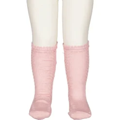 Knee Socks Pointelle, Socks - Faded Rose