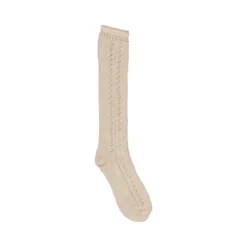 Knee Socks Pointelle, Socks - Warm Pearl -marmar copenhagen shop 101 700 12 6558 2