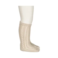 Knee Socks Pointelle, Socks - Warm Pearl -marmar copenhagen shop 101 700 12 6558 4