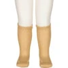 Knee Socks Pointelle, Socks - Cumin