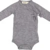 Belita, Wool Rib Bodystocking - Grey Melange