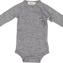 Belita, Wool Rib Bodystocking - Grey Melange