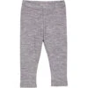 Play Wool Pointelle Leggings - Gray Melange