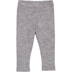 Play Wool Pointelle Leggings - Gray Melange