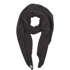 Ario W, Cashmere Scarf - Black Grey Melange