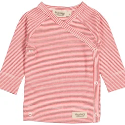 Tuti Wrap LS, Blouse - Red Stripe