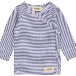 Tuti Wrap LS, Blouse - Blue Stripe