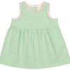 Daely, Dress - Cale Green Stripe