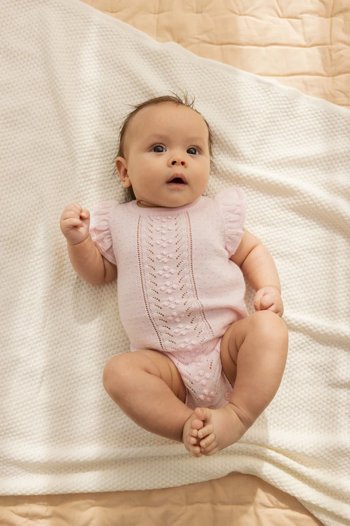 Alia, Knit Blanket - Gentle White 3 Alia, Knit Blanket - Gentle White - Image 2