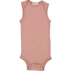 Bini, Wool Pointelle Bodystocking - Burnt Rose