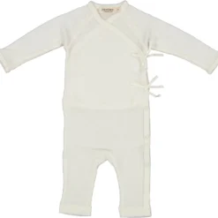 Turtleneck, Wool Rib Jumpsuit - Natural