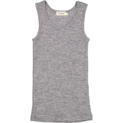 Tavi, Wool Ribbed Undershirt - Grey Melange