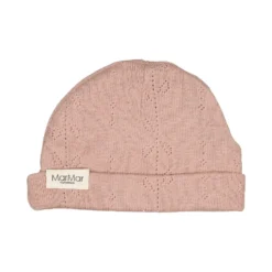 Aiko, Wool Pointelle Beanie - Burnt Rose