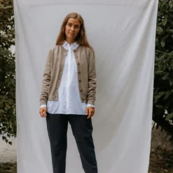 Tepi W, Kashmir Cardigan - Linseed Mel. -marmar copenhagen shop MARMAR AW23 OUTERWER 124of329
