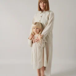 Pajama Dress, Nightgown - Deep Lake Check -marmar copenhagen shop MarMar AW24 STL 157
