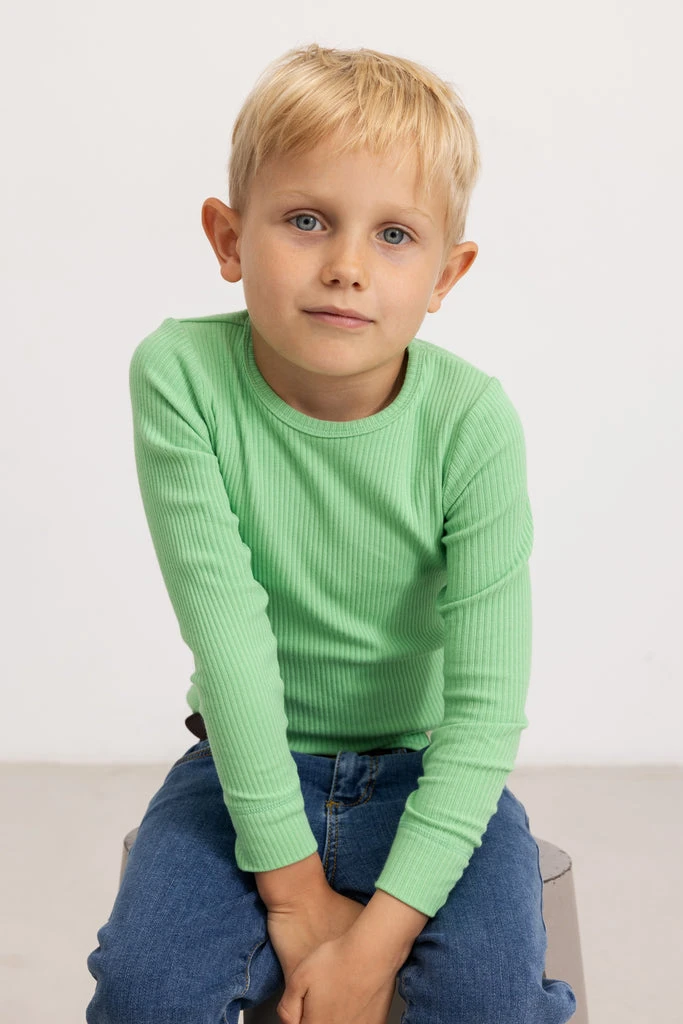 Plain Tee LS, T-shirt - Cale Green 4 Plain Tee LS, T-shirt - Cale Green - Image 2