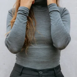 Trisha W, Blouse - Mid Gray Melange -marmar copenhagen shop Marmar OW24 Woman 16