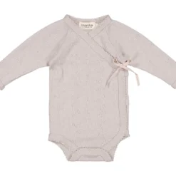 Belita, Wool Pointelle Bodystocking - Soft Dove