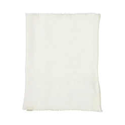 Buff, Wool Pointelle Scarf - Natural