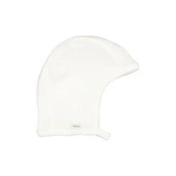 Hoody, Wool Rib Hat - Natural