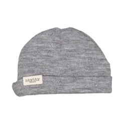 Aiko, Wool Pointelle Beanie - Gray Melange